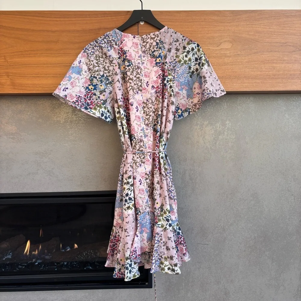 Ted Baker Lalu urban printed fluted hem mini dress, Size 2 - Picture 14 of 16